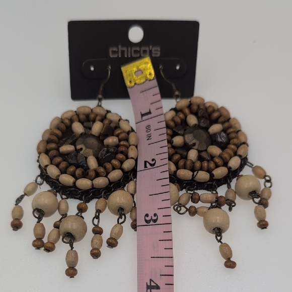Chico's Brown Bohemian Fringe Earrings - Picture 5 of 5